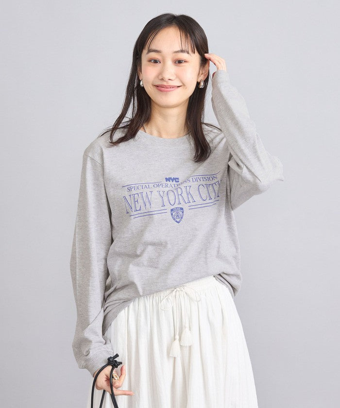 ROCK STANLEY別注NYCロゴプリントロンT,LT.GRAY