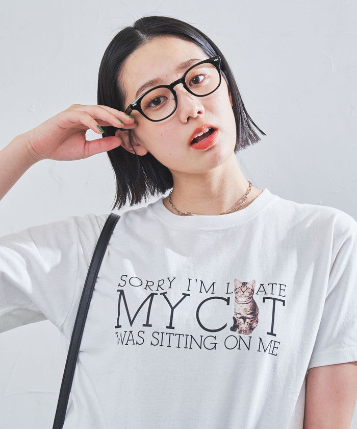 アニマルフォトプリントTシャツ