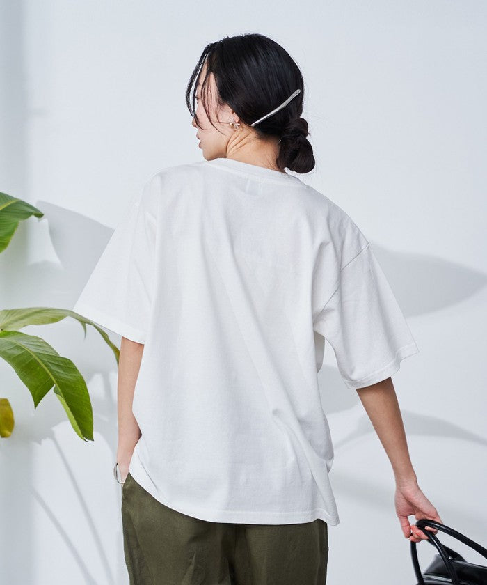 【接触冷感】カレッジロゴプリントTシャツ OFF WHITE