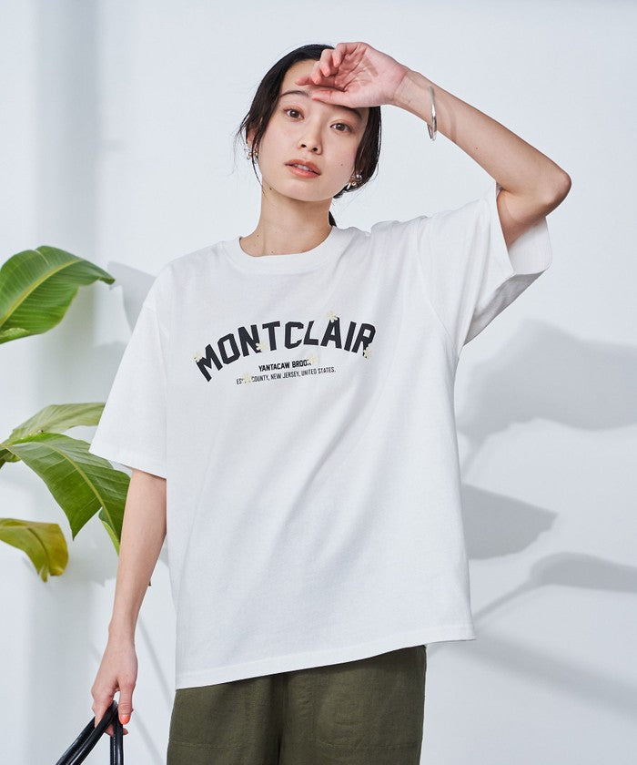 【接触冷感】カレッジロゴプリントTシャツ OFF WHITE