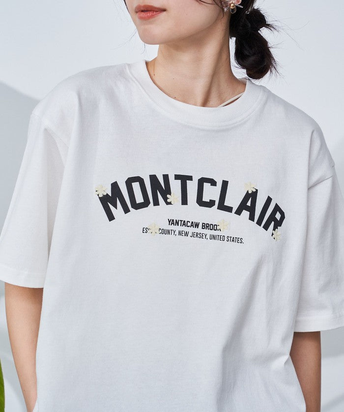 【接触冷感】カレッジロゴプリントTシャツ OFF WHITE