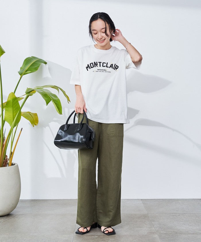 【接触冷感】カレッジロゴプリントTシャツ OFF WHITE