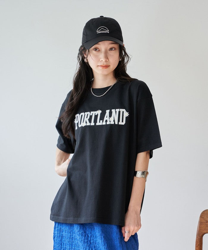 【接触冷感】カレッジロゴプリントTシャツ OFF WHITE
