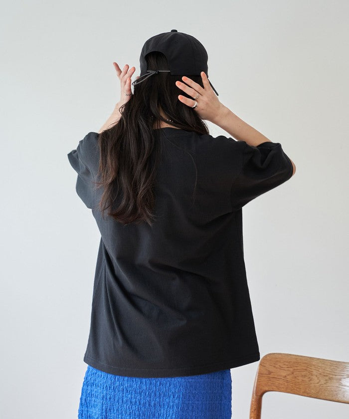 【接触冷感】カレッジロゴプリントTシャツ OFF WHITE