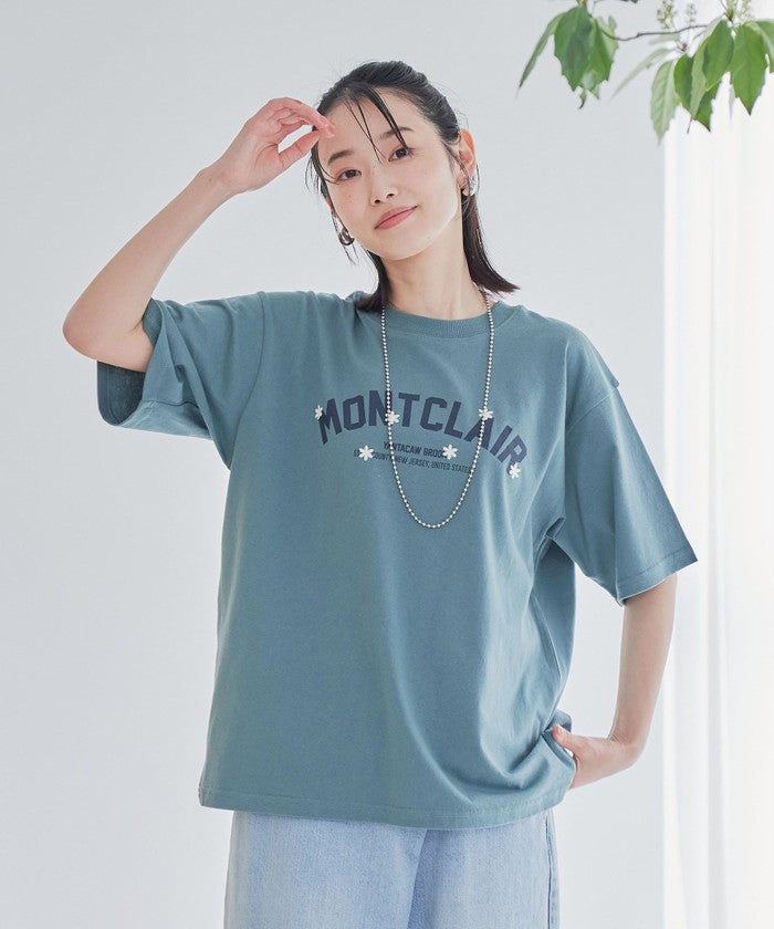 【接触冷感】カレッジロゴプリントTシャツ OFF WHITE