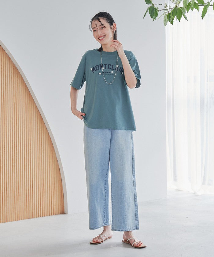 【接触冷感】カレッジロゴプリントTシャツ OFF WHITE