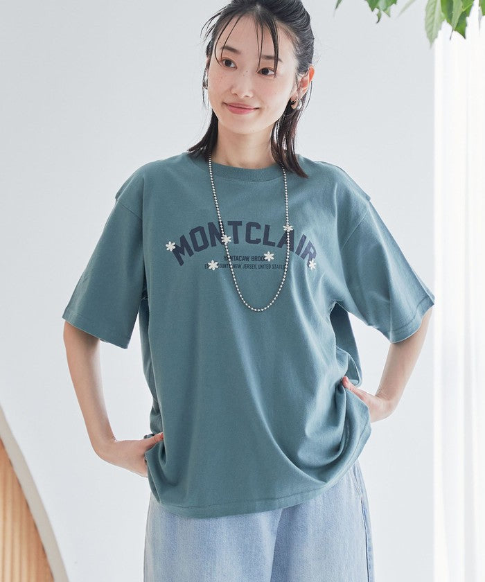 【接触冷感】カレッジロゴプリントTシャツ KELLY
