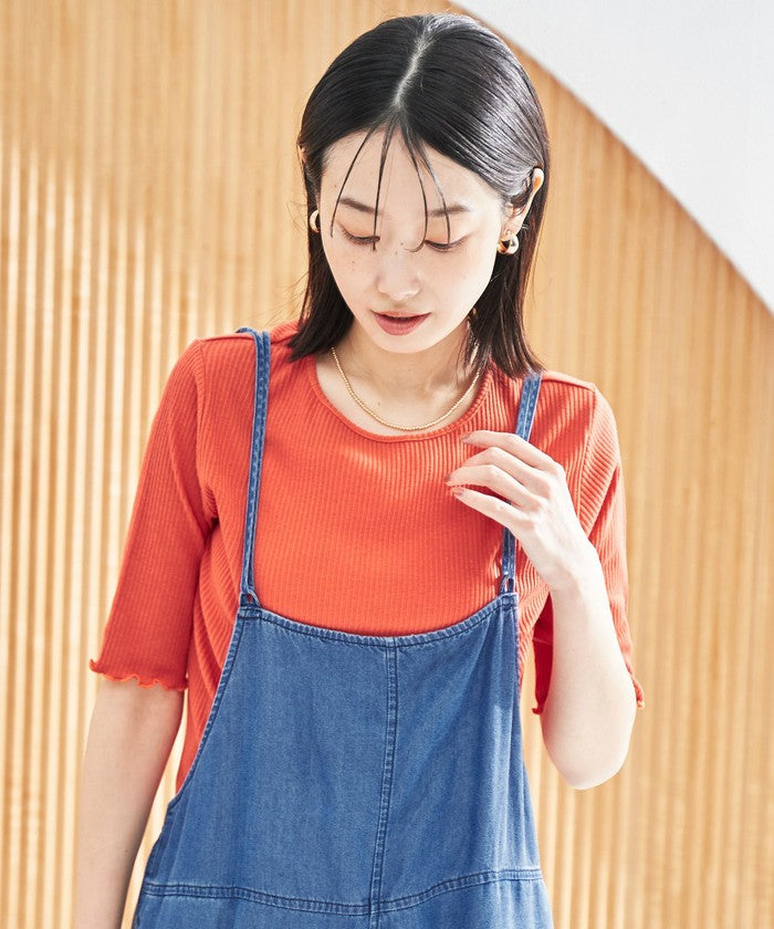 メロークルーリブTシャツ COBALT