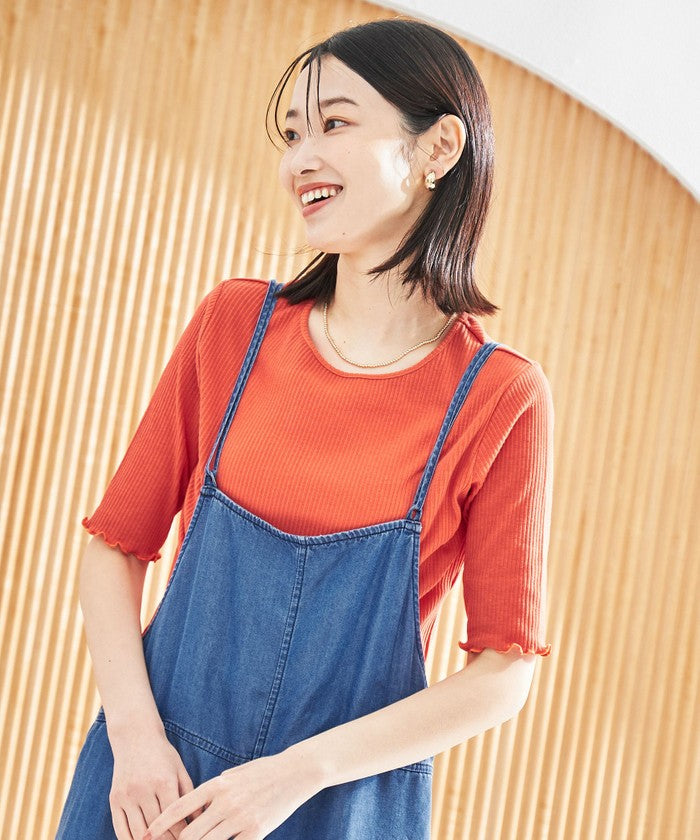 メロークルーリブTシャツ COBALT