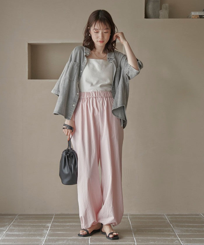 【UVカット / ストレッチ / 吸水速乾】マルチファンクション バルーンパンツ BLACK