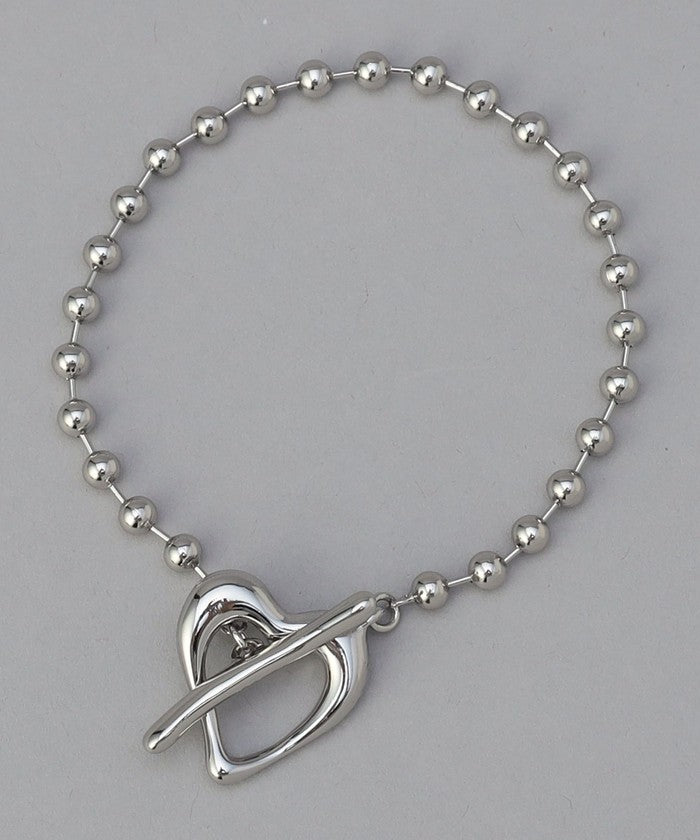ハートマンテルボールチェーンブレスレット SILVER