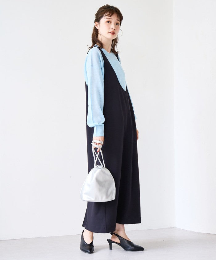 コーエン coen 【UVカット / 防シワ / ストレッチ】カットジョーゼットUネックジャンスカ (BEIGE) BEIGE