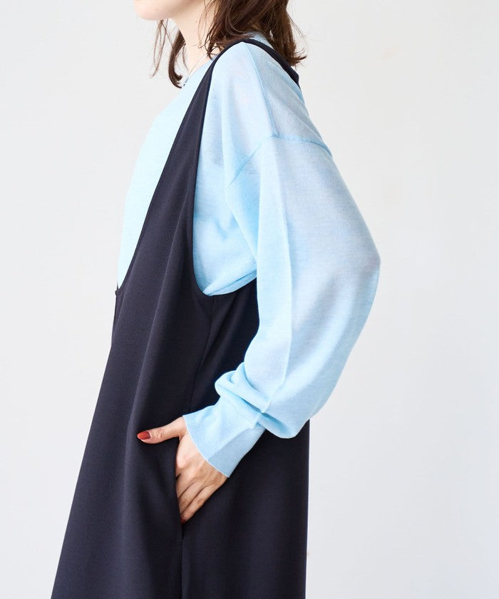 コーエン coen 【UVカット / 防シワ / ストレッチ】カットジョーゼットUネックジャンスカ (BEIGE) BEIGE