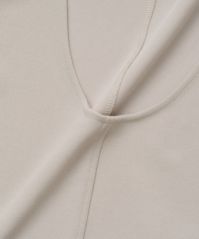 コーエン coen 【UVカット / 防シワ / ストレッチ】カットジョーゼットUネックジャンスカ (BEIGE) BEIGE