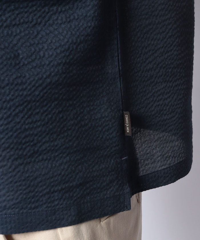 コムサメン COMME CA MEN 【セットアップ対応商品】コムサメン しじら無地 リラクシングウェア