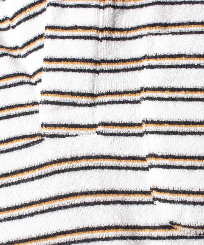 コムサメン COMME CA MEN 【セットアップ対応商品】コムサメン ミニパイルボーダースキッパー半袖リラクシングウェア