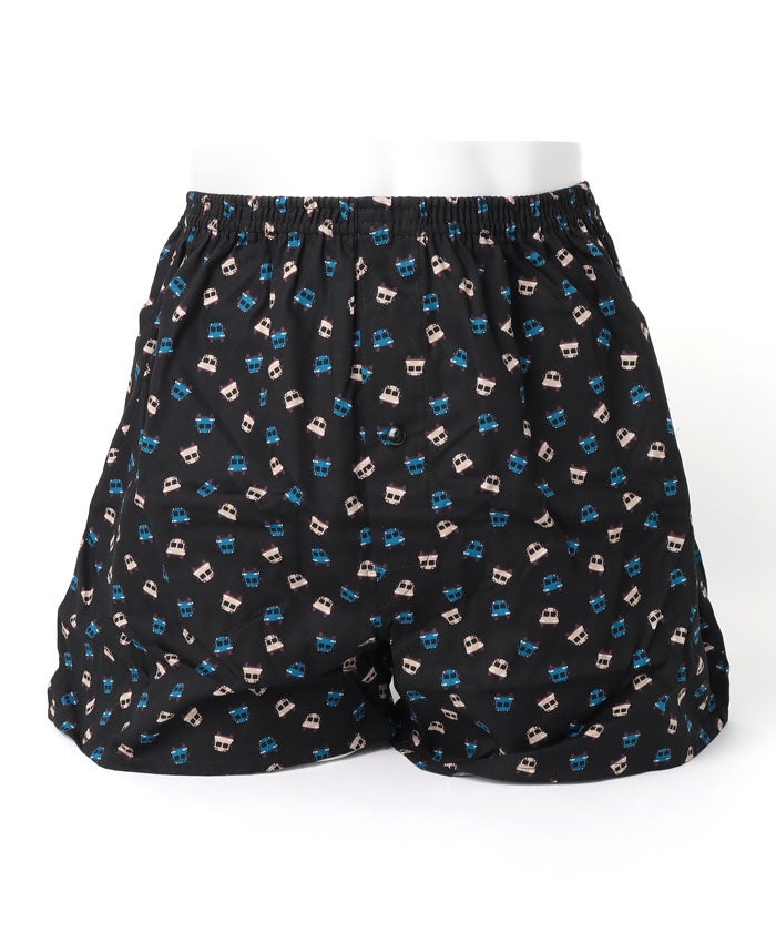 コムサメン COMME CA MEN コムサメン スクールバス柄 2本ゴムトランクス