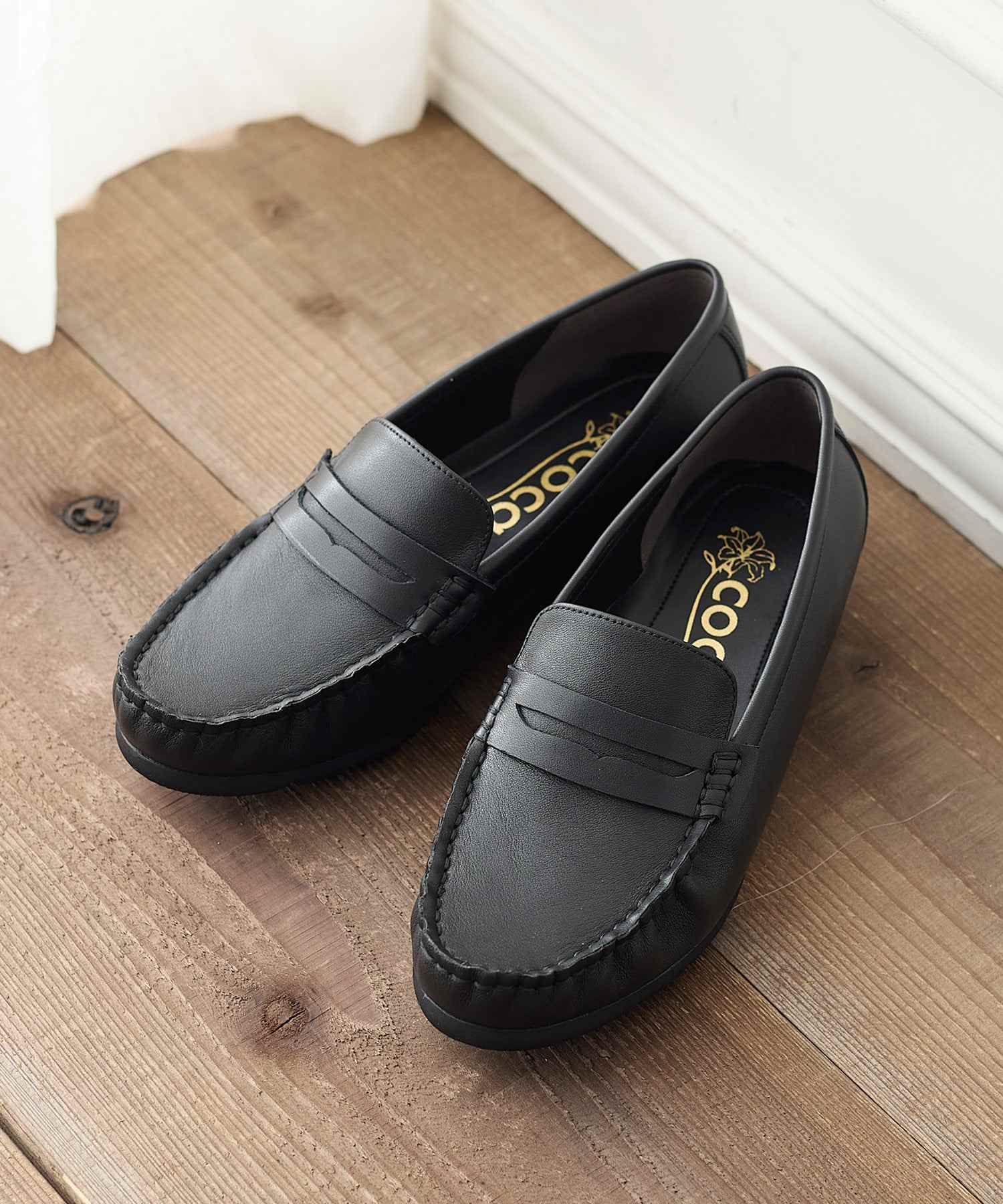 コカ COCA 軽量 柔らか シンプルソフトローファー (BL) BL