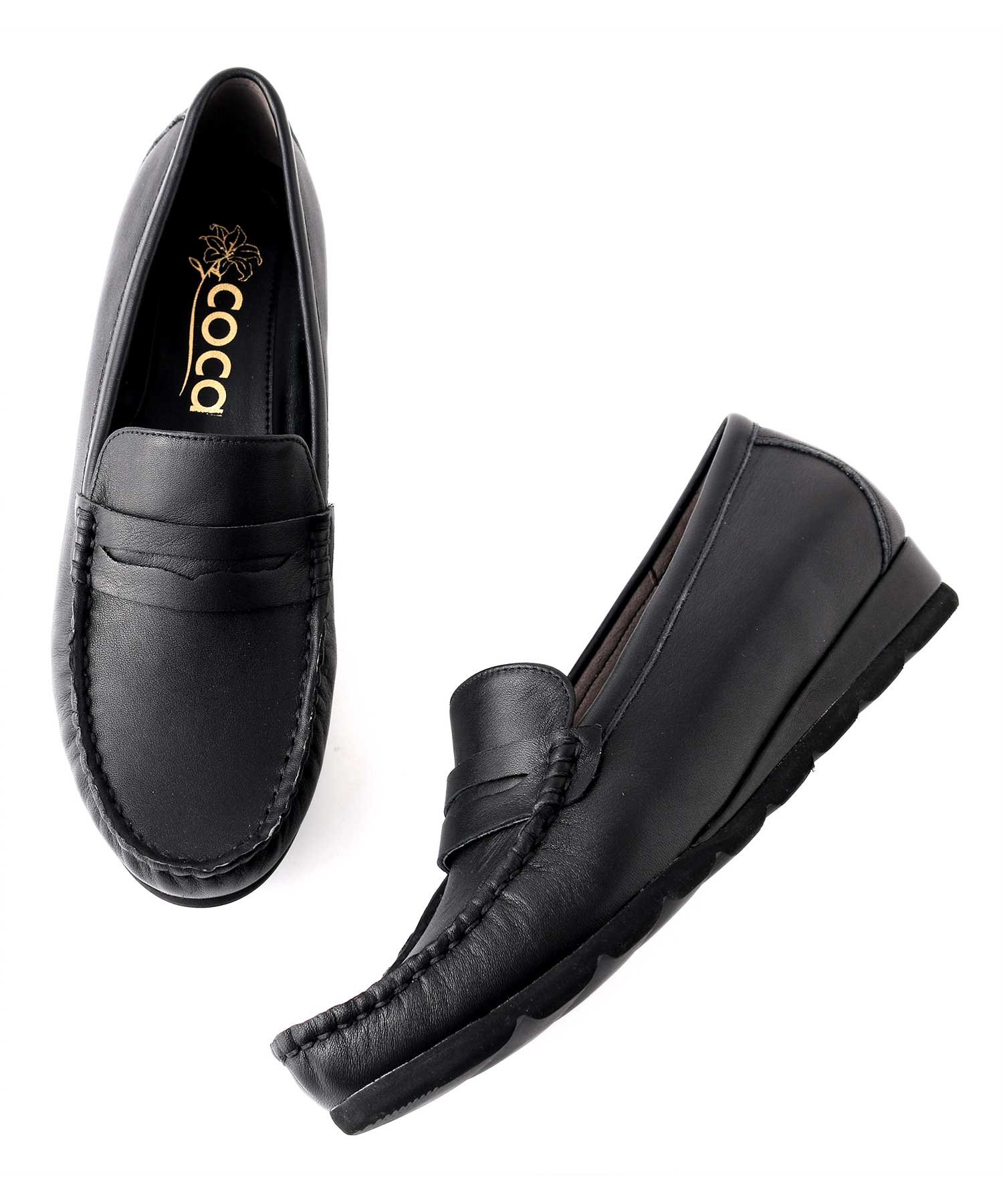 コカ COCA 軽量 柔らか シンプルソフトローファー (BL) BL