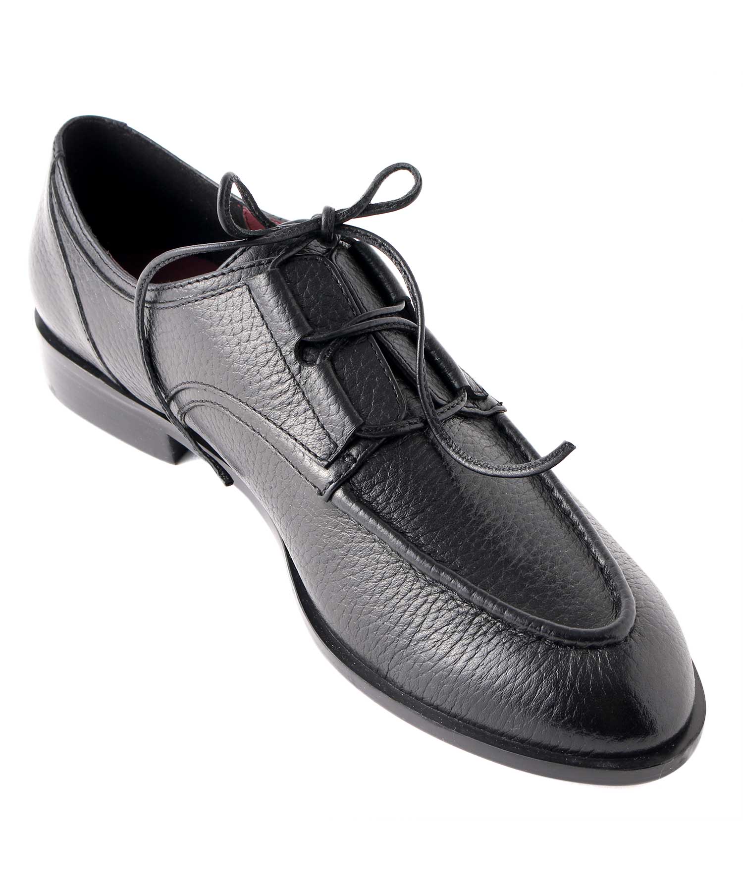 コカ COCA シボ革 マニッシュ レースアップ シューズ (ブラック) ブラック