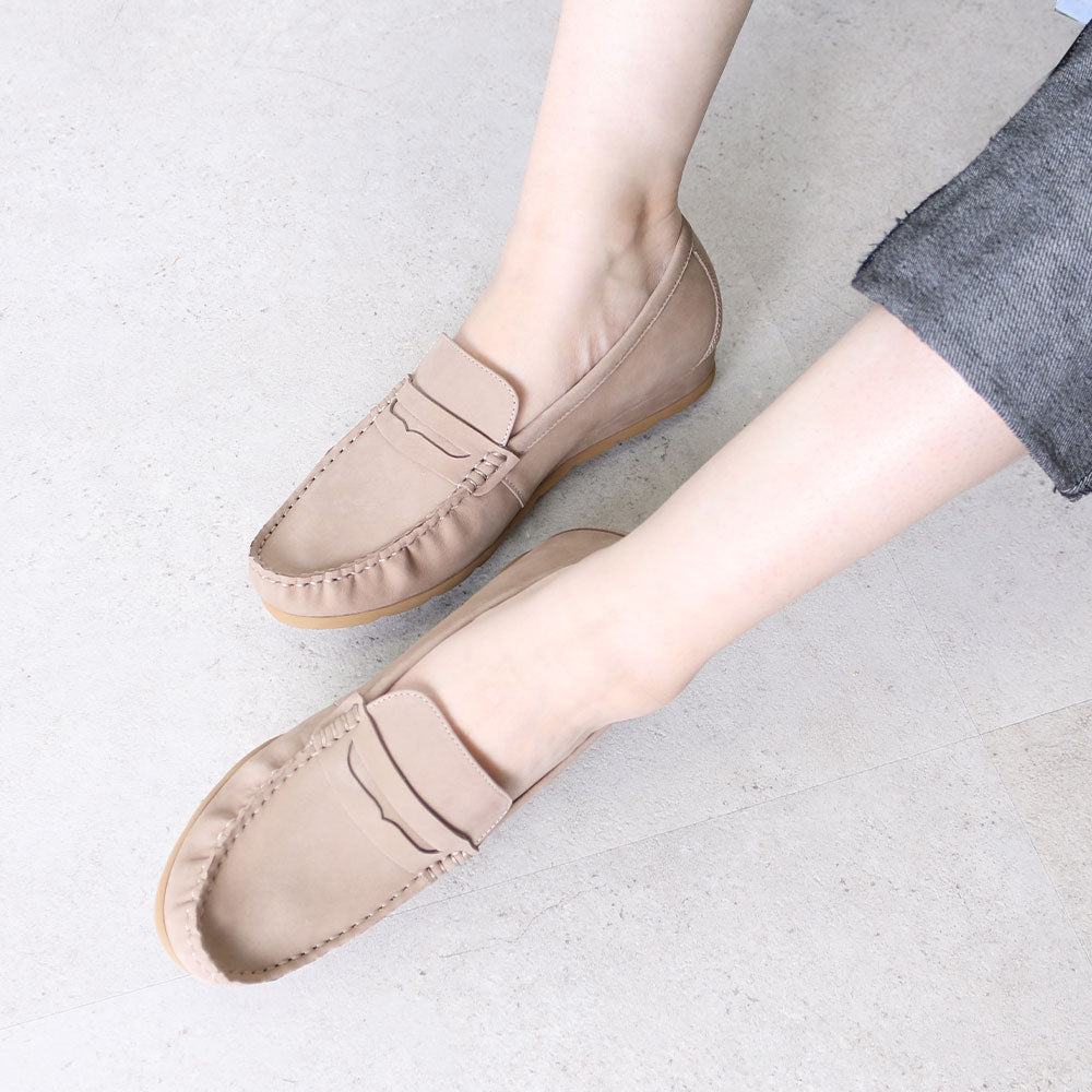 コカ COCA ウェーブソール スリッポン ソフト ローファー (ベージュ) ベージュ