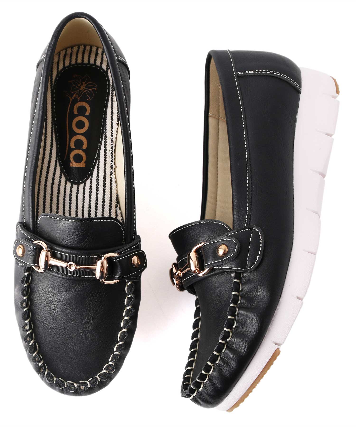 コカ COCA スニーカーソール ビット ローファー スニーファー (ブラック) ブラック