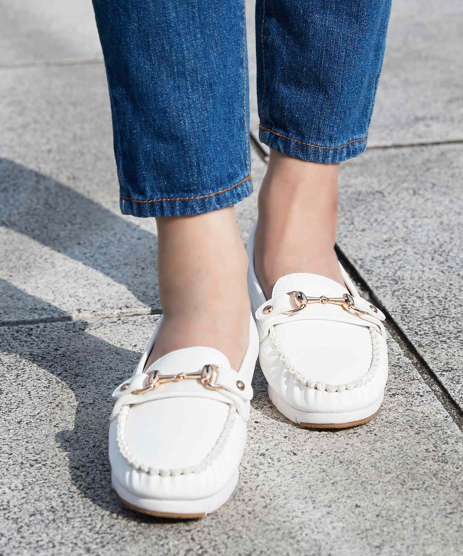 コカ COCA スニーカーソール ビット ローファー スニーファー (ホワイト) ホワイト