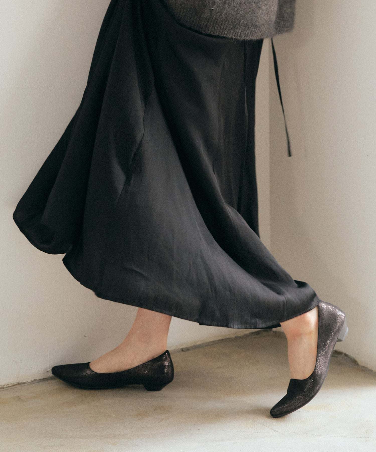 コカ COCA エレガンスポインテッドトゥパンプス (カーキ) カ-キ