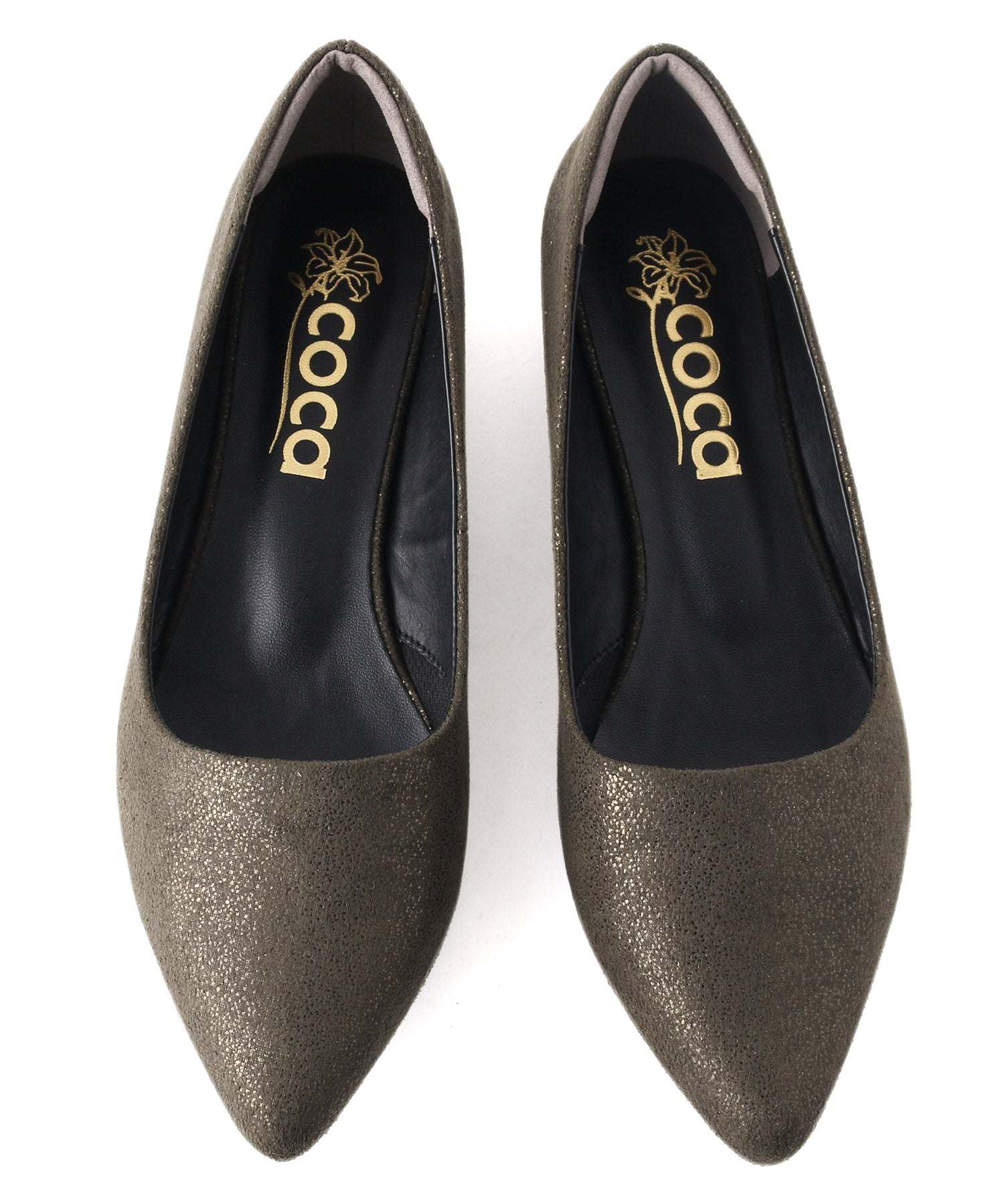 コカ COCA エレガンスポインテッドトゥパンプス (カーキ) カ-キ