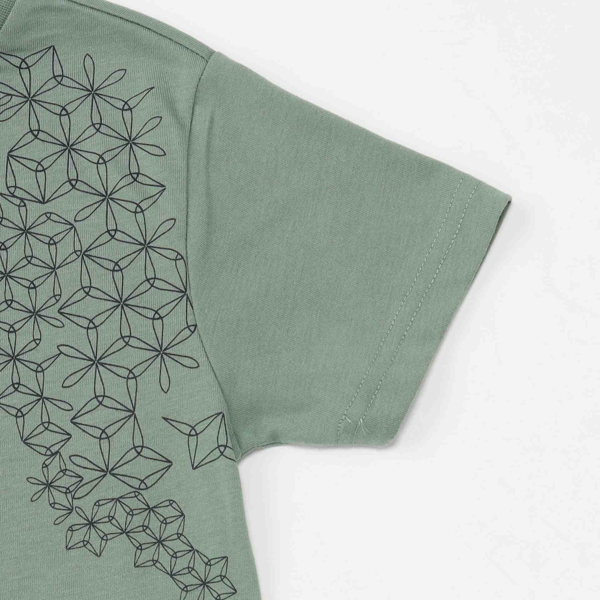 コムサイズム COMME CA ISM 和柄プリント 半袖Tシャツ