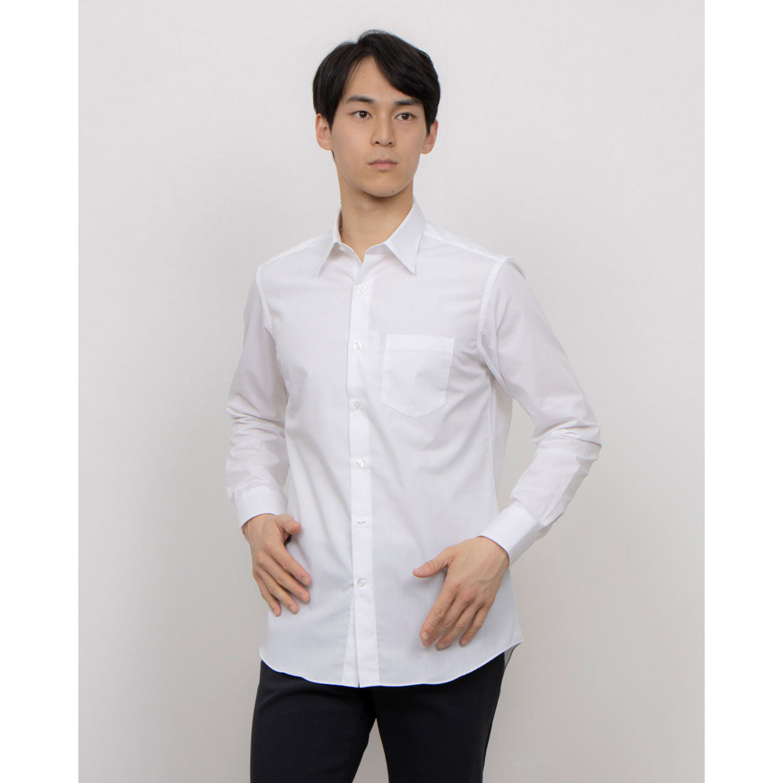 open lace back dress The White Fine Twill Mid-Spread Dress Shirt – Ledbury main image 1