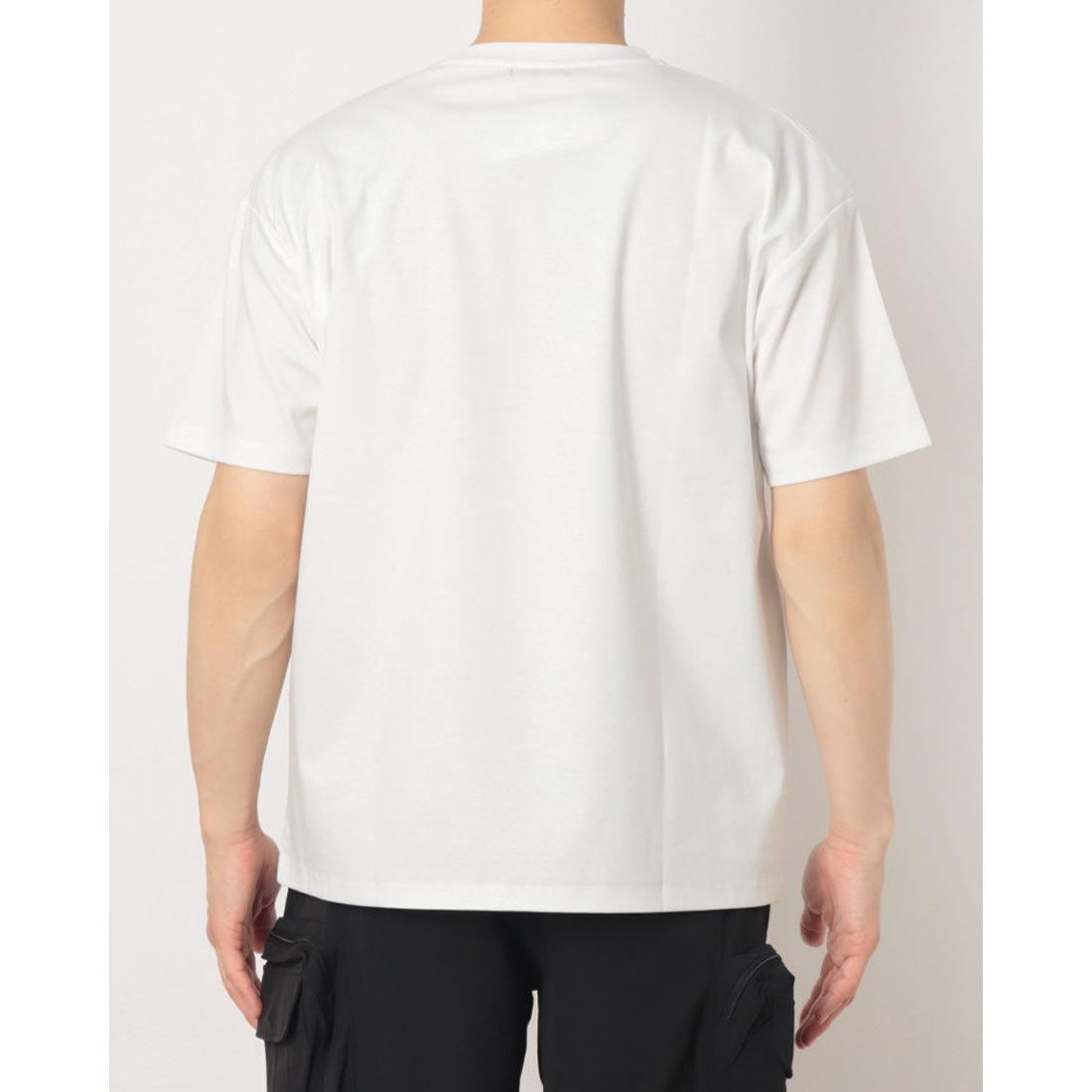 コムサイズム COMME CA ISM 「MADE IN JAPAN」 シルキーポンチ Tシャツ (ホワイト) ホワイト