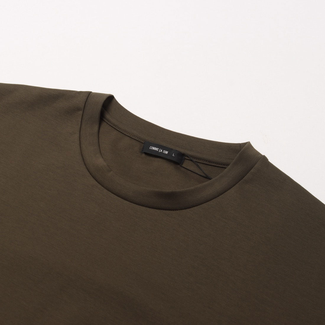 コムサイズム COMME CA ISM 「MADE IN JAPAN」 シルキーポンチ Tシャツ (ホワイト) ホワイト