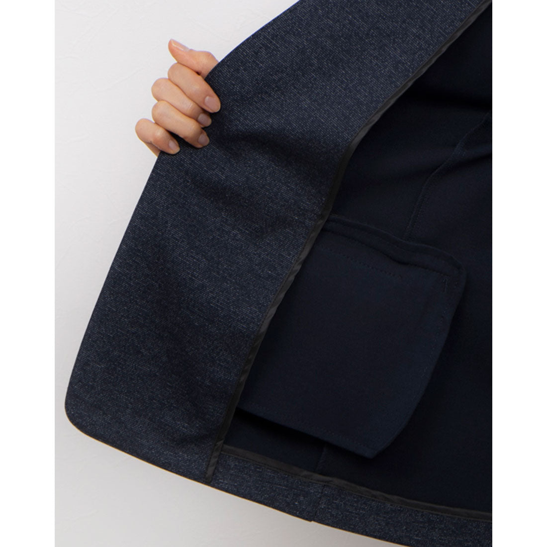 コムサイズム COMME CA ISM 【セットアップ対応】 メランジジャージ ノーカラージャケット