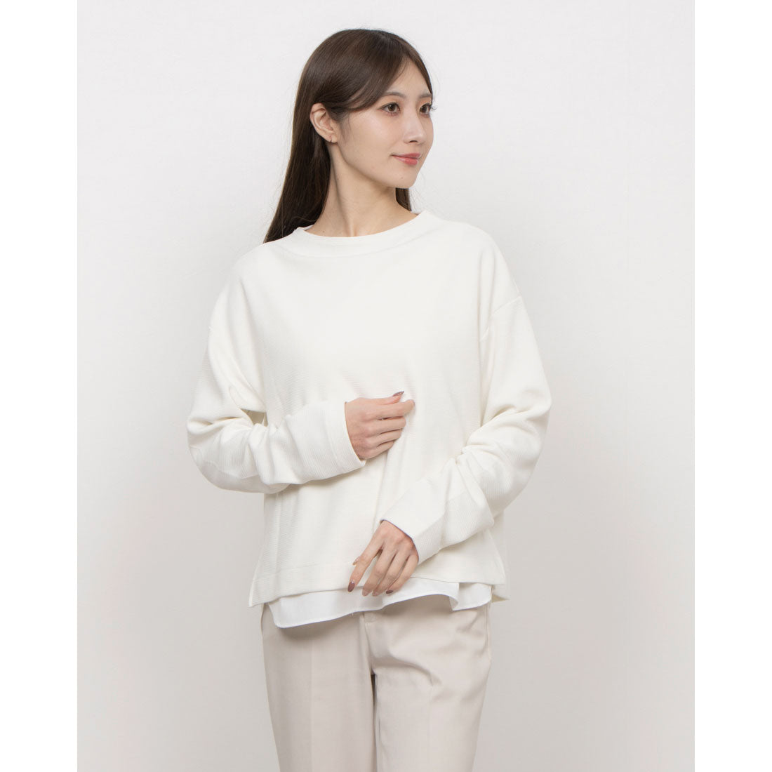 コムサイズム COMME CA ISM 【セットアイテム】ボトルネック+タンクトップ (アイボリー) アイボリー