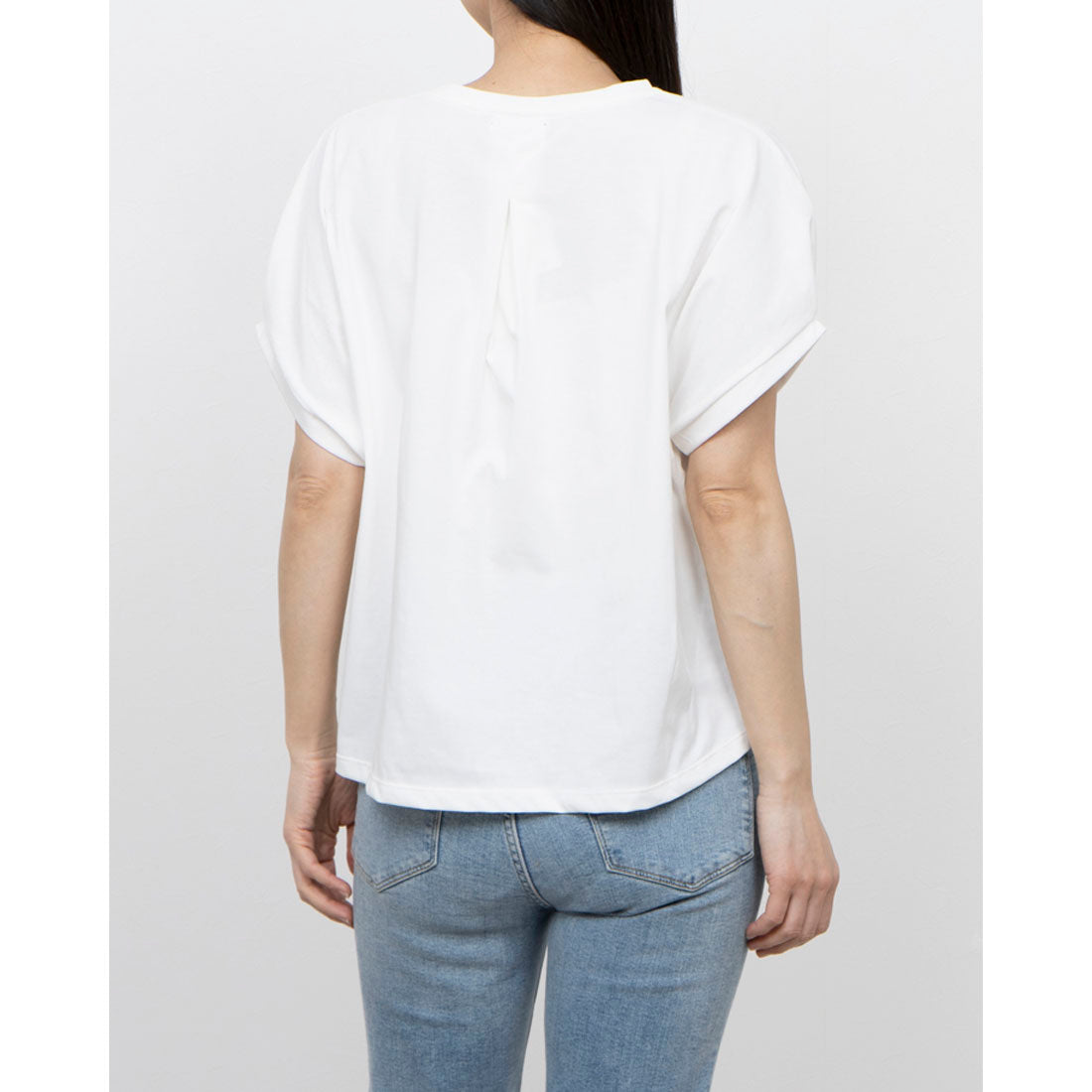 コムサイズム COMME CA ISM 【接触冷感】ツイストタックTシャツ (ブルー) ブルー