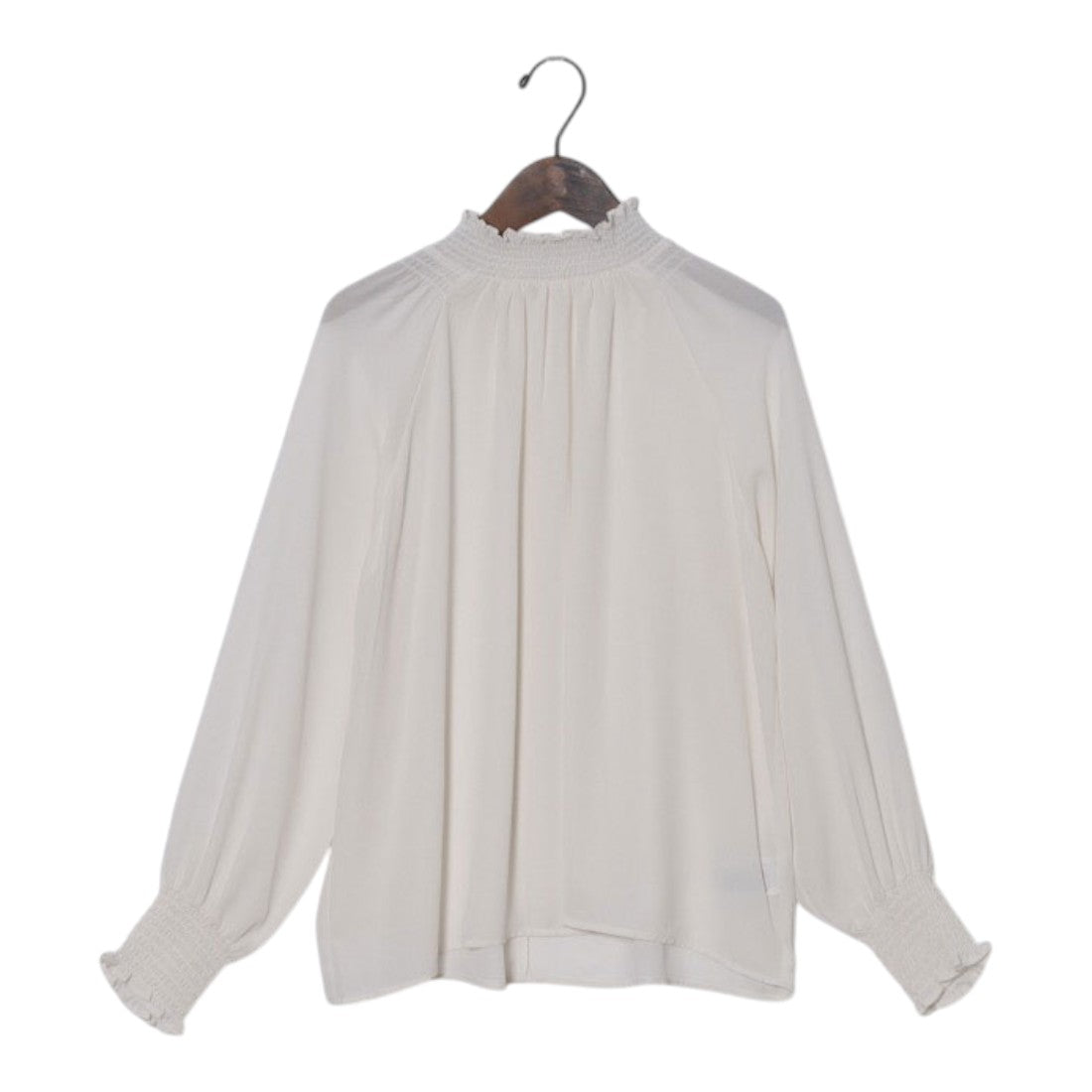 コムサイズム COMME CA ISM シャーリングブラウス (アイボリー) アイボリー