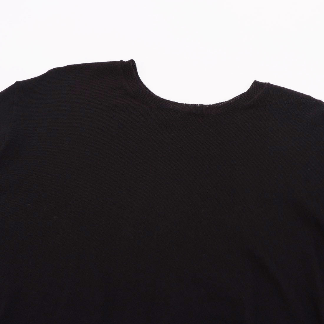 コムサイズム COMME CA ISM シアー切り替え7分袖ニット / セットアップ対応 (ネイビー) ネイビー