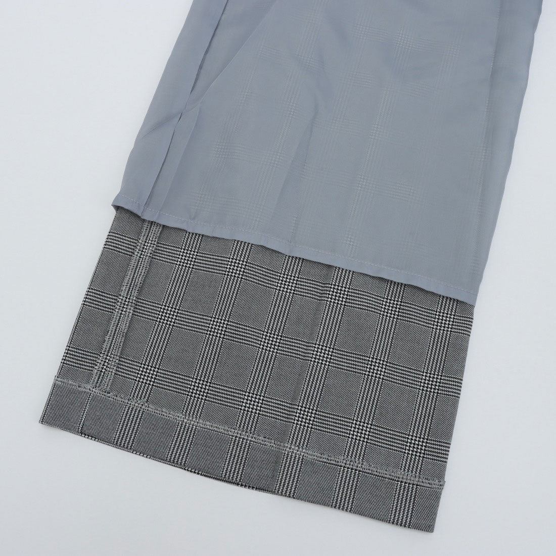 コムサイズム COMME CA ISM 【セットアップ対応】ポリエステルレーヨン ワイドパンツ (グレンチェック) グレンチェック