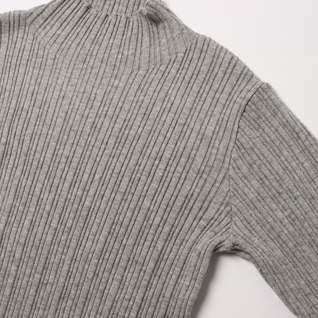 コムサイズム COMME CA ISM ベーシック ランダムリブニット (グレー) グレー