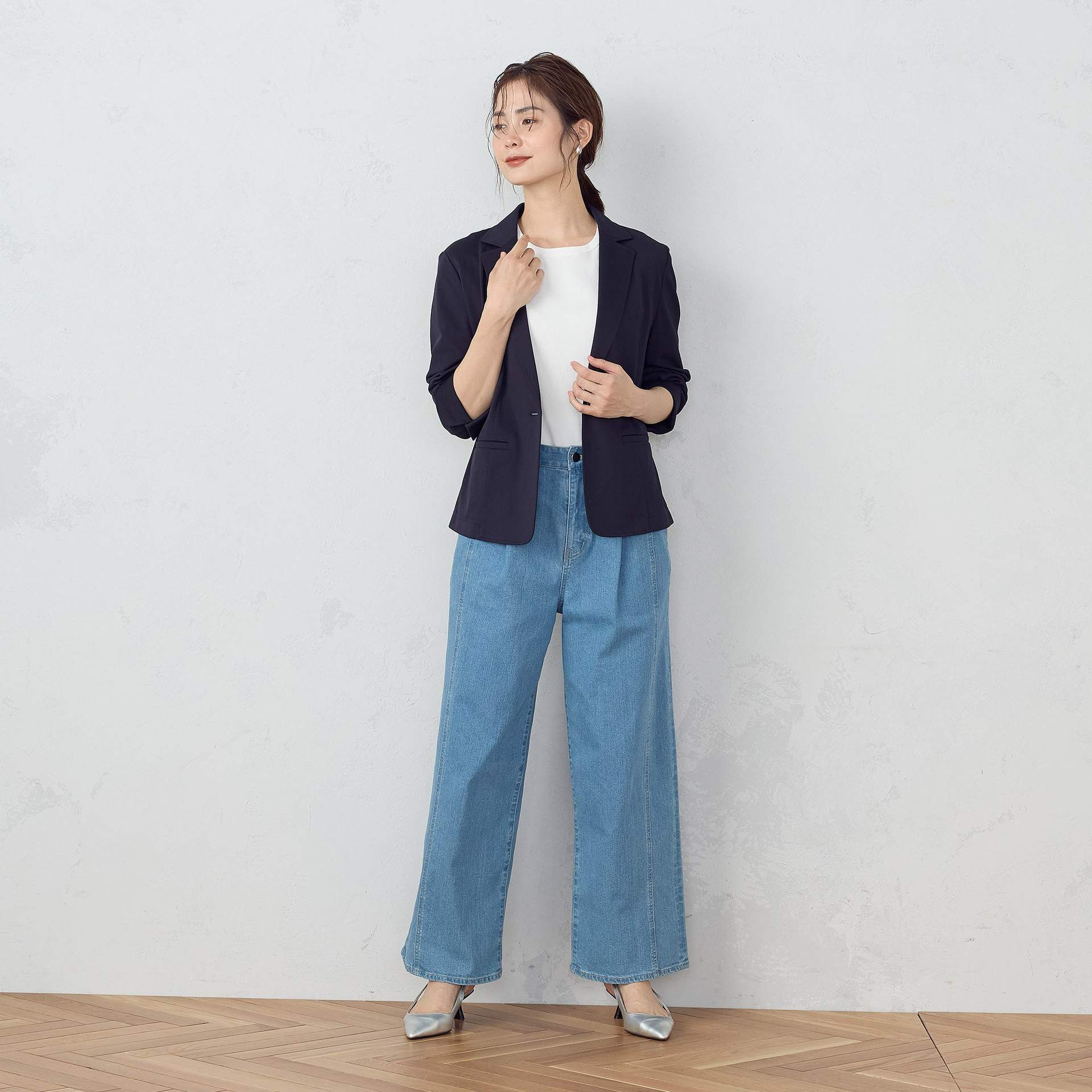 コムサイズム COMME CA ISM 鹿の子 テーラードジャケット