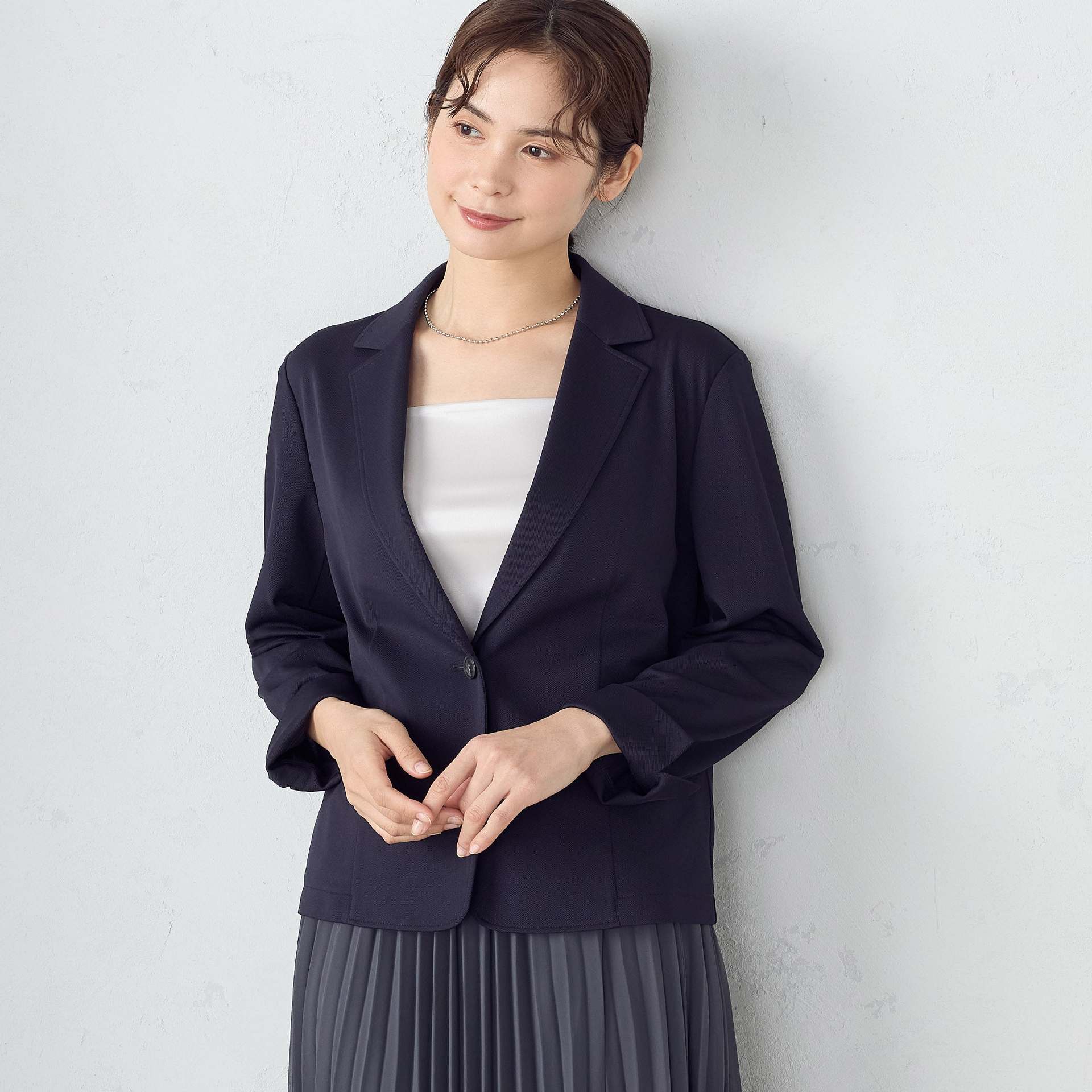 コムサイズム COMME CA ISM 鹿の子 テーラードジャケット