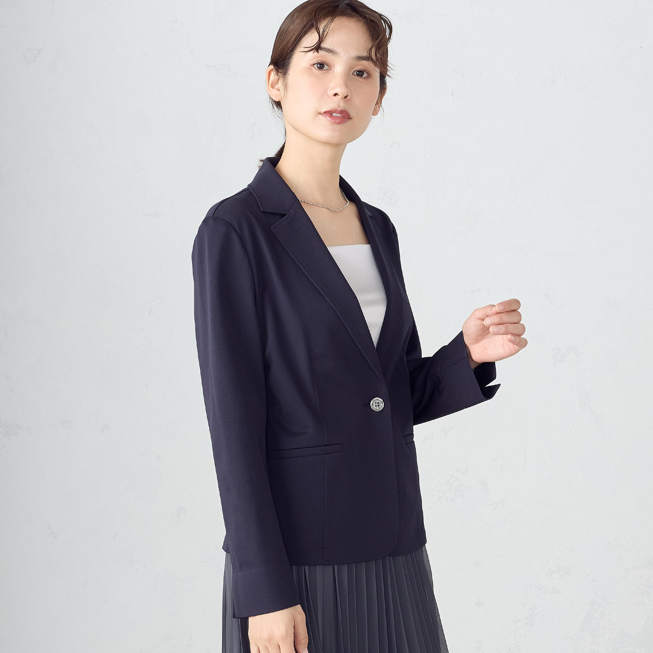 コムサイズム COMME CA ISM 鹿の子 テーラードジャケット