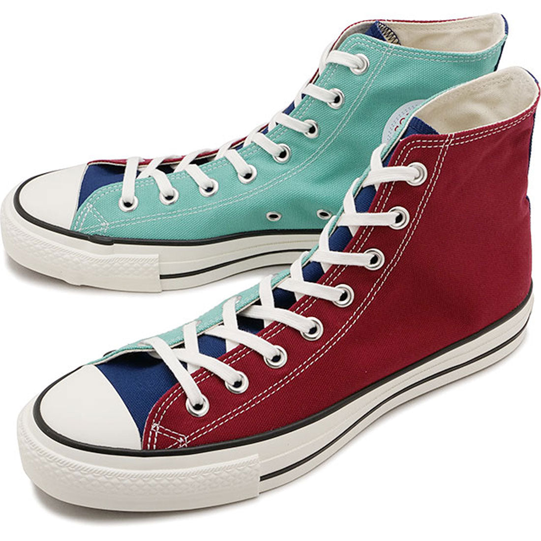 CONVERSE コンバース キャンバス オールスターＪ ハイ スニーカー CANVAS ALL STAR J HI MAROON/DARK NAVY/MINT ( メンズ 31315470 ) CONVERSE CANVAS ALL STAR J HI MAROON/DARK-NAVY/MINT [31315470]