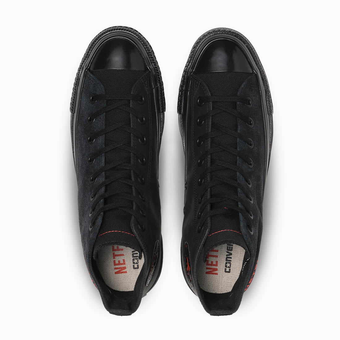 コンバース CONVERSE メンズ レディース スニーカー オールスター エイジド HI / ネットフリックス Netflix ハイカット レザー (ブラック) ブラック