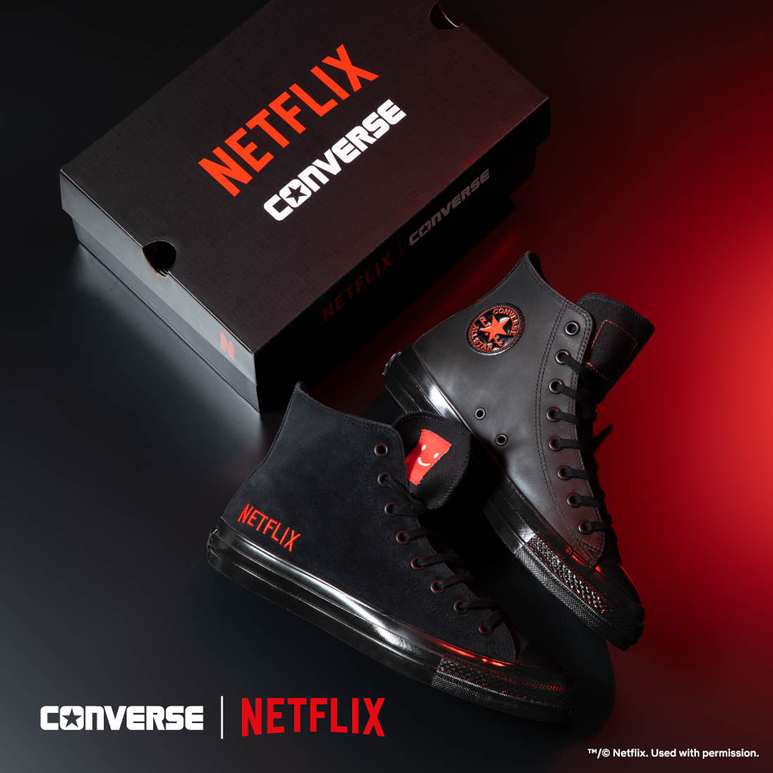 コンバース CONVERSE メンズ レディース スニーカー オールスター エイジド HI / ネットフリックス Netflix ハイカット レザー (ブラック) ブラック