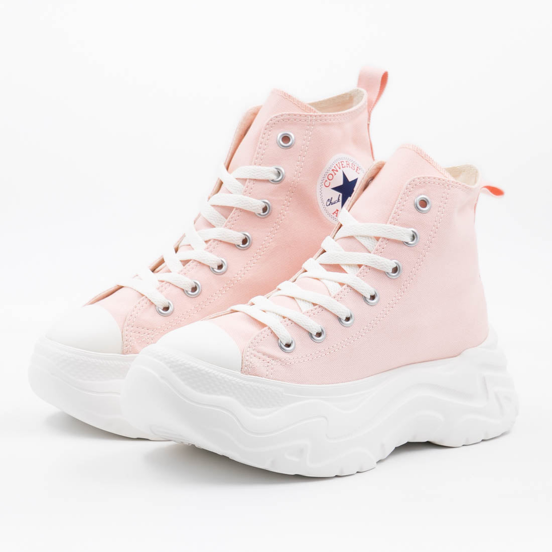 コンバース CONVERSE レディース スニーカー オールスター シティハイク HI OX ハイカット ローカット 厚底 軽量 レトロ (アプリコットピンク(HI)) アプリコットピンク(HI)