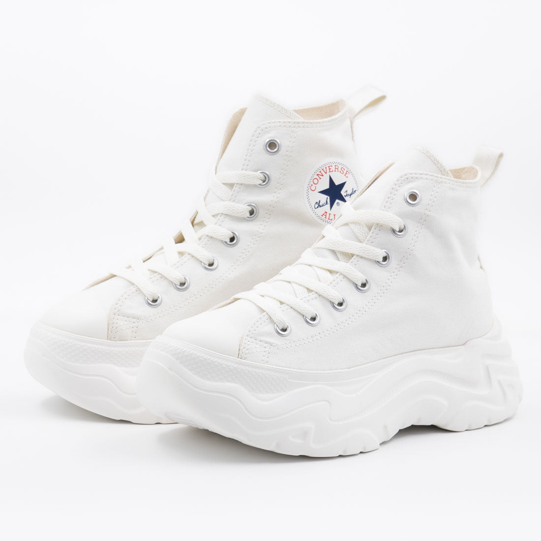コンバース CONVERSE レディース スニーカー オールスター シティハイク HI OX ハイカット ローカット 厚底 軽量 レトロ (ホワイト(HI)) ホワイト(HI)