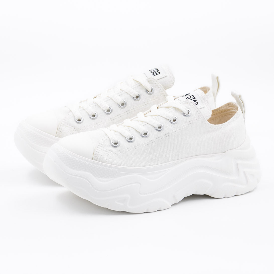 コンバース CONVERSE レディース スニーカー オールスター シティハイク HI OX ハイカット ローカット 厚底 軽量 レトロ (ホワイト(OX)) ホワイト(OX)