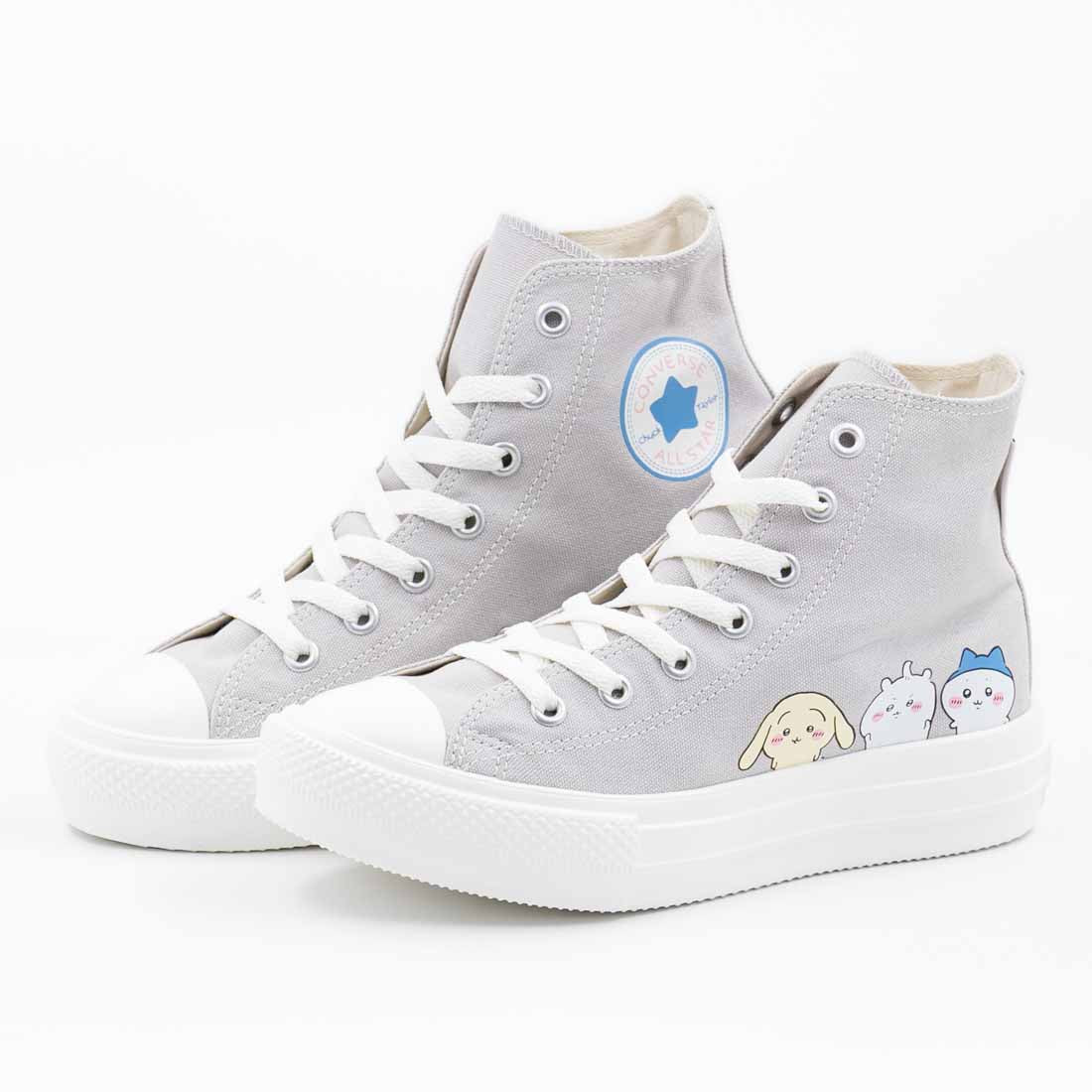 コンバース CONVERSE レディース スニーカー オールスター ライト PLTS PT HI / ちいかわ ハイカット コラボスニーカー 厚底 (ライトグレー) ライトグレー